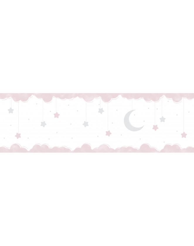 Detská bordúra hviezdičky 102412 - ružová